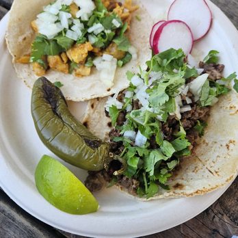 Los Alebrijes - Chicken and beef taco. - Mexican Near Me - San Jose, California Los Alebrijes - Chicken and beef taco. - Mexican Near Me - San Jose, California