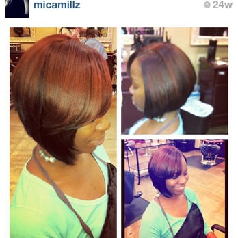 Full Weave With Bob Haircut N Color Yelp