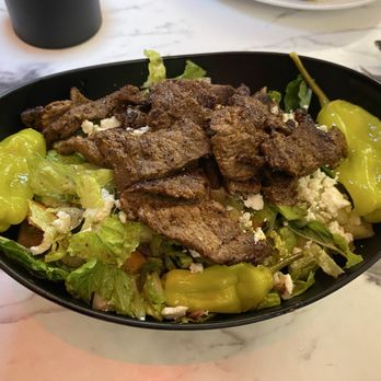 Lava Lounge and Grill - House salad with lamb and beef shawarma - Hookah Bars Near Me - Daly City, California Lava Lounge and Grill - House salad with lamb and beef shawarma - Hookah Bars Near Me - Daly City, California