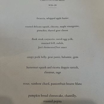 Bar Becky - Chef's Counter tasting menu of 9/26/24 - 9/28/24 - Italian Near Me - Long Beach, California Bar Becky - Chef's Counter tasting menu of 9/26/24 - 9/28/24 - Italian Near Me - Long Beach, California