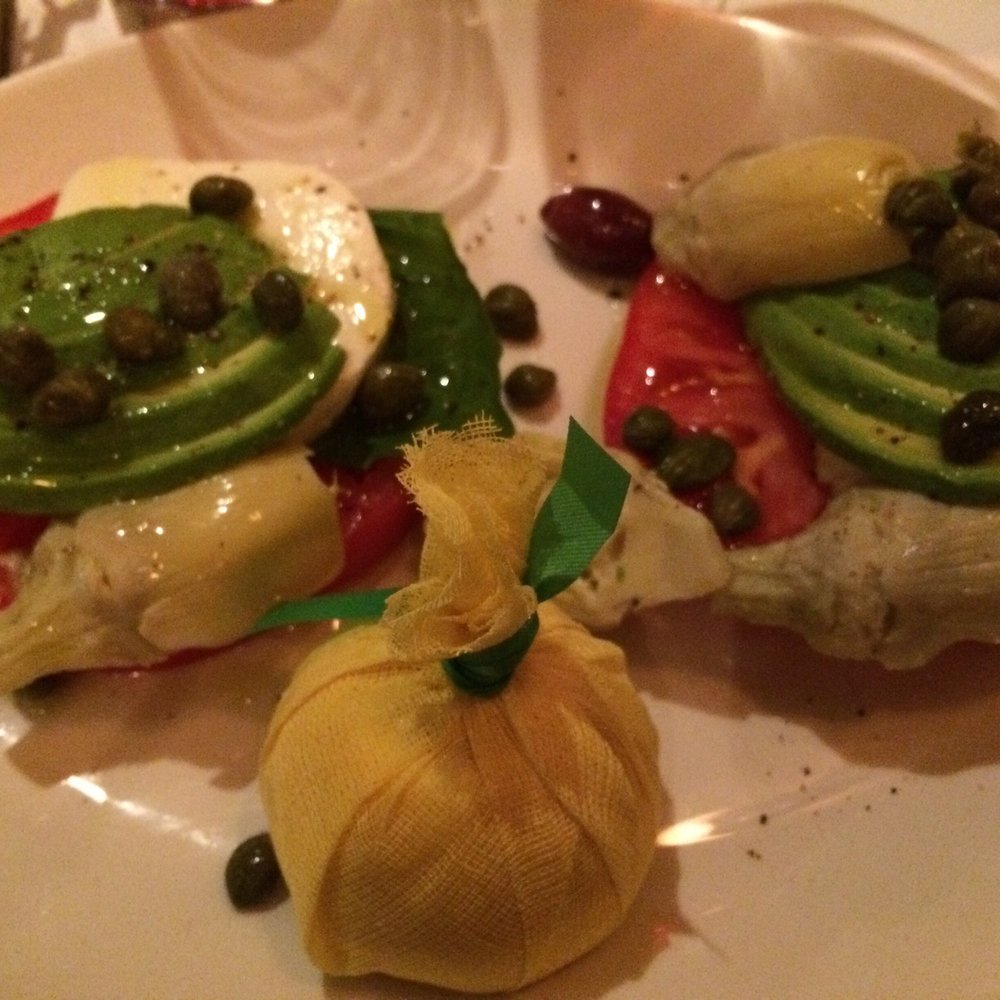 Carmine's - Tomato with Adele capers avocado and artichoke hearts with basil - Italian Near Me - Chicago, Illinois Carmine's - Tomato with Adele capers avocado and artichoke hearts with basil - Italian Near Me - Chicago, Illinois