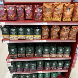 Target - Starbucks coffee selections.