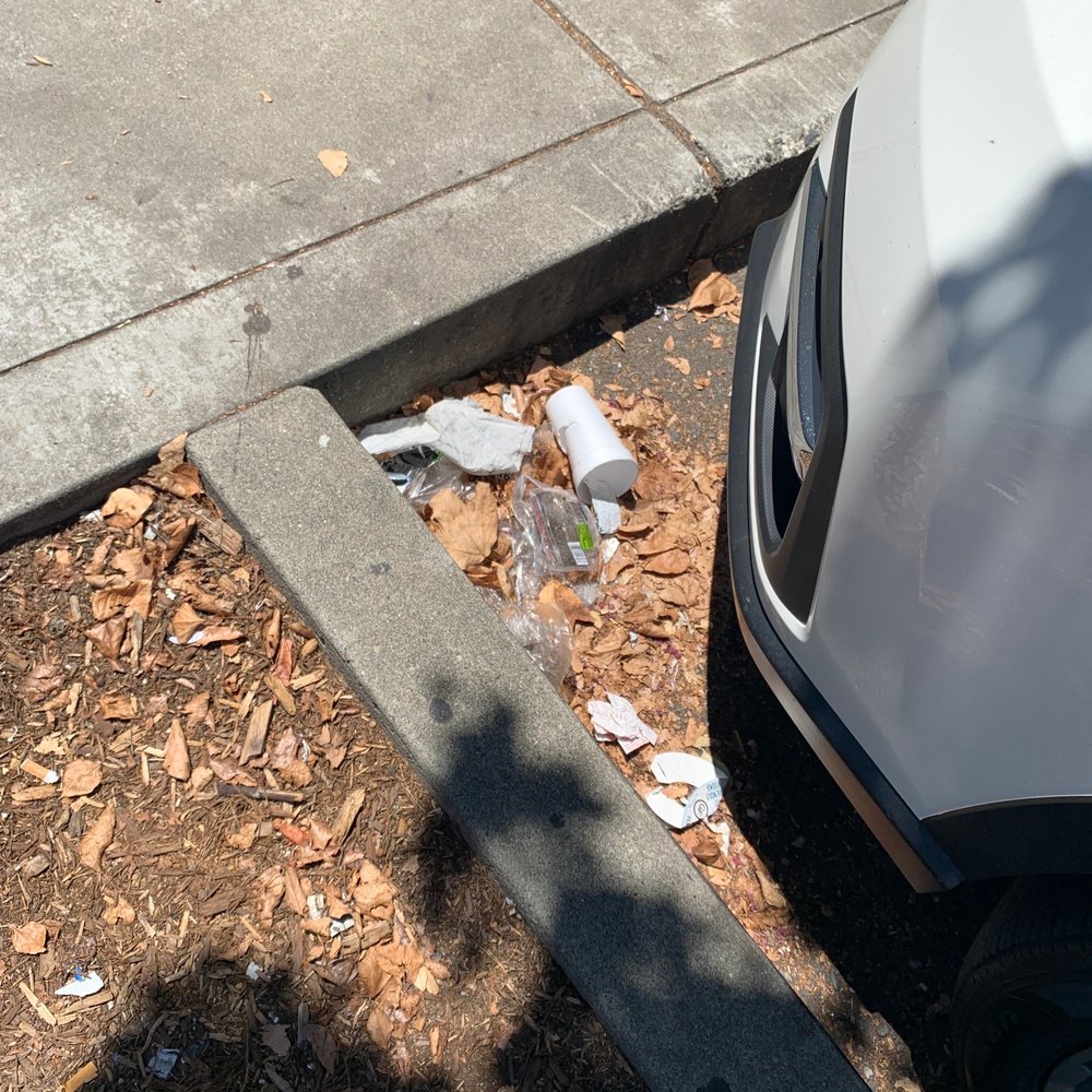 a car parked on the side of the road
