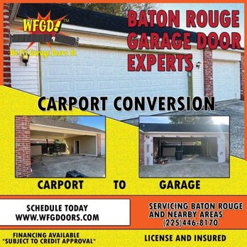We Fix Garage Doors - Carport conversion to a garage - Garage Door Services Near Me - Baton Rouge, Louisiana