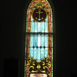Milton Historical Society - One of our beautiful stained glass windows, ca. 1900