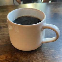 Coffee served in an actual mug
