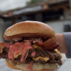 Smackin' Smash Burger - Bacon Jalapep 2ble Smash