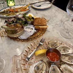 Oysters, Sardine Loins, Carrots