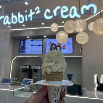 Rabbit Rabbit Cream - Vanilla soft serve in a waffle cone - Ice Cream & Frozen Yogurt Near Me - Santa Clara, California Rabbit Rabbit Cream - Vanilla soft serve in a waffle cone - Ice Cream & Frozen Yogurt Near Me - Santa Clara, California