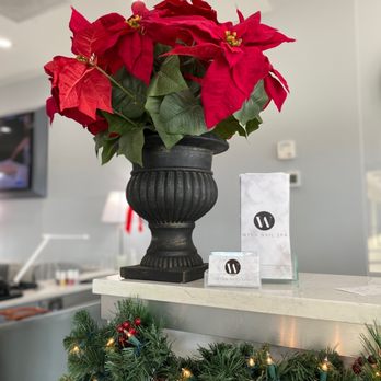 Wynn Nail Spa - Front desk, menu brochures, and business card. - Nail Salons Near Me - Maineville, Ohio
