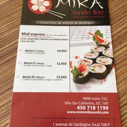 Mika Sushi Bar - Lunch menu as well!! Nice!