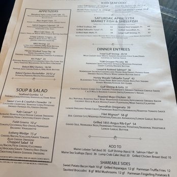 The Grand Marlin - Menu - Seafood Near Me - Gulf Breeze, Florida