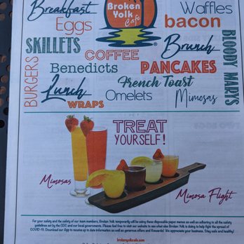 Broken Yolk Cafe - Menu - Breakfast & Brunch Near Me - Costa Mesa, California Broken Yolk Cafe - Menu - Breakfast & Brunch Near Me - Costa Mesa, California