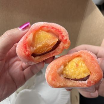 Two Ladies Kitchen - Yellow peach (fresh fruit) mochi - Bakeries Near Me - Hilo, Hawaii