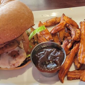 Rik's Cafe - Golden Chicken sandwich with sweet potato fries - Cafes Near Me - Hagerstown, Maryland Rik's Cafe - Golden Chicken sandwich with sweet potato fries - Cafes Near Me - Hagerstown, Maryland