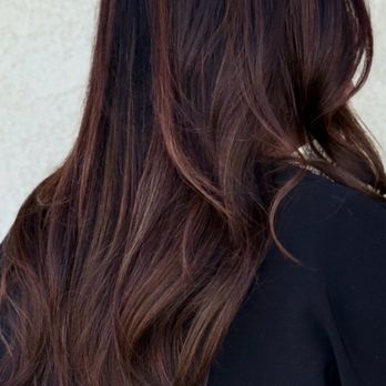 SASS Hair Studio - The backside of my hair, chocolate brown, with caramel highlights, a long layers - Hair Salons Near Me - Manhattan Beach, California SASS Hair Studio - The backside of my hair, chocolate brown, with caramel highlights, a long layers - Hair Salons Near Me - Manhattan Beach, California