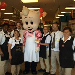 The 13th Street Columbus crew made Mr. Pig a birthday cake.