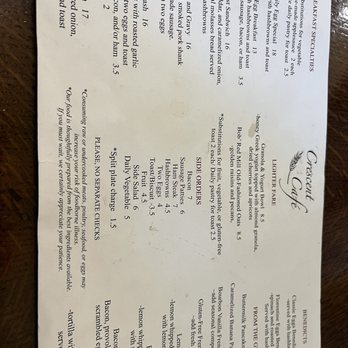 Crescent Cafe - Menu - Coffee & Tea Near Me - McMinnville, Oregon