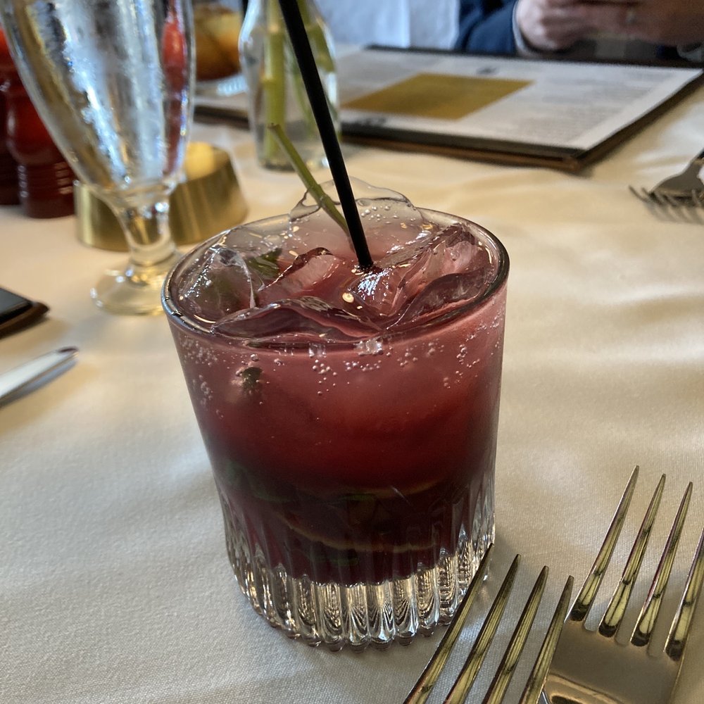 A blackberry basil Mocktail. Refreshing and delicious!
