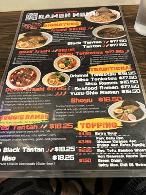 Menu photo 2 Ramen Arashi Canmore, AB