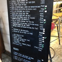 English menu board