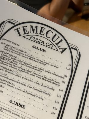 Menu photo 3 Temecula Pizza Company Temecula, CA Menu photo 3 Temecula Pizza Company Temecula, CA