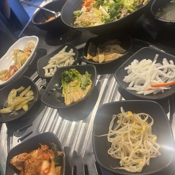 Gold Spoon - Condiments and veggie bibimap - Korean Near Me - Carrollton, Texas