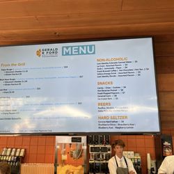 Gerald Ford Amphitheater - Food menu