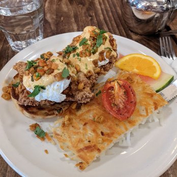 Jam Cafe on Beatty - Fried chicken egg Benny ($19) - Breakfast & Brunch Near Me - Vancouver, British Columbia Jam Cafe on Beatty - Fried chicken egg Benny ($19) - Breakfast & Brunch Near Me - Vancouver, British Columbia