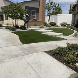 Lara's Landscaping Services - Natural grass was switched to synthetic turf