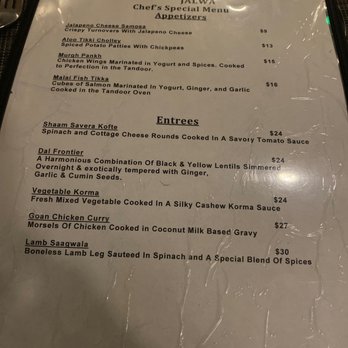 Jalwa - Specials - Indian Near Me - Montclair, New Jersey