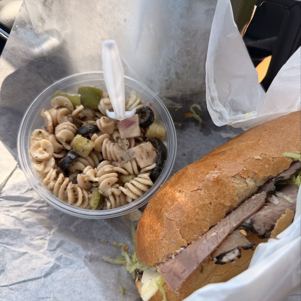 D'Elia's Grinders Orangecrest - Woodcrest - Pasta Salad & 1/2 HALF Roast Beef - Sandwiches Near Me - Riverside, California