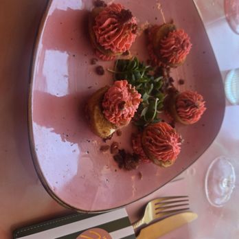 Nigel's Waterfront Restaurant - Pink fried deviled eggs - Bars Near Me - Long Beach, California Nigel's Waterfront Restaurant - Pink fried deviled eggs - Bars Near Me - Long Beach, California