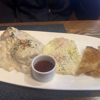 Brunch Bird - Biscuits and Gravy w/ over easy eggs - Breakfast & Brunch Near Me - Greencastle, Indiana Brunch Bird - Biscuits and Gravy w/ over easy eggs - Breakfast & Brunch Near Me - Greencastle, Indiana
