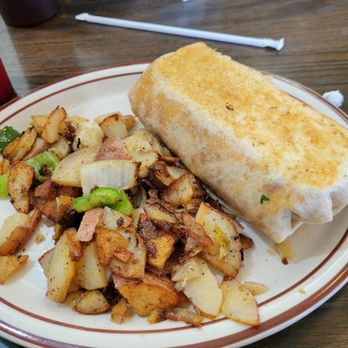 Alpine Coffee Shop Restaurant - Chorizo Burrito with Homa Fries - American Near Me - Big Bear Lake, California Alpine Coffee Shop Restaurant - Chorizo Burrito with Homa Fries - American Near Me - Big Bear Lake, California