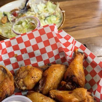 Brothers Cafe - Lemon pepper wings side salad and club sandwich - Burgers Near Me - Greenville, Texas Brothers Cafe - Lemon pepper wings side salad and club sandwich - Burgers Near Me - Greenville, Texas