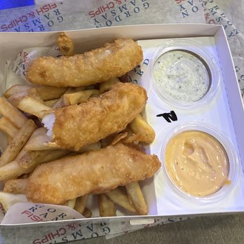 Gordon Ramsay Fish & Chips - That's a $26 fish stick feast. Meh - Fish & Chips Near Me - Washington, DC, District of Columbia
