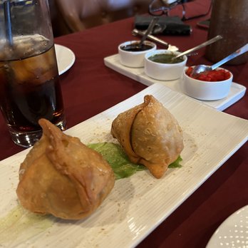 Maharaja Indian Restaurant - Samosas with a trio of condiments - Indian Near Me - Albany, New York Maharaja Indian Restaurant - Samosas with a trio of condiments - Indian Near Me - Albany, New York