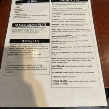 Fuji Sushi - menu side 2 - Sushi Bars Near Me - Elk Grove, California