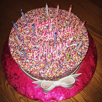 Clay's Creative Corner Bakery - Chocolate chip pound cake decorated with non pareils - Bakeries Near Me - Berwyn, Pennsylvania