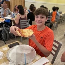 The Sawmill - Huge slice of Pizza and my nephew