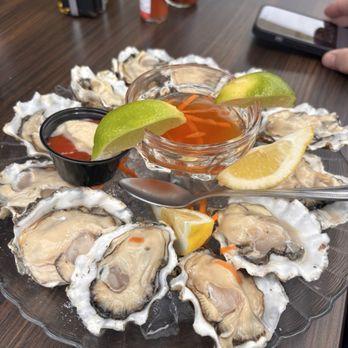 The Wharf - Dozen oysters. These were best ever. Super meaty and flavorful. - Seafood Near Me - Fort Bragg, California