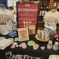 Barefoot Campus Outfitter Tallahassee - Free Noles Mom or Dad shirt