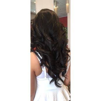 Hair Cut Into A V Shape Perfectly Cut And Style Was Perfect By