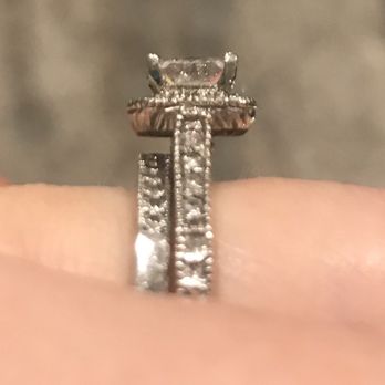 Kasaria Jewelers - While difficult to photograph, you can see the inclusions. It should be crystal clear but it has white flecks. - Jewelry Near Me - Pleasanton, California