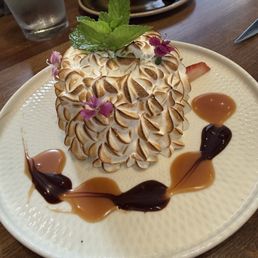 Desert- I forgot what this was called - Alaska? There's ice cream and a brownie like inside