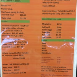 Asher Amens African Cafe - Buffet no longer available