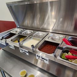 Taqueria Ay Jalisco - Salsa bar. Kiddos, for always a clean presentation
