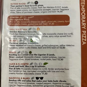 Corten - Pizza Menu 2 - Pizza Near Me - Bologna, BO