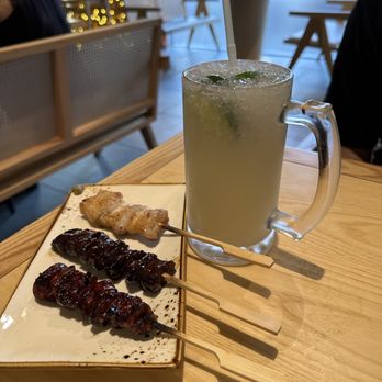 Kyushu Yakitori Izakaya - Kyushu set and Beppu cocktail (lime, calpico, soda) - Japanese Near Me - Markham, Ontario